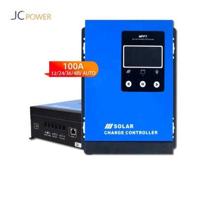 China Controller JC 100a Mppt Solar System Charge and Discharge Controller For 96v Solar Panel LCD 12v 24v 48v Battery Regulator for sale