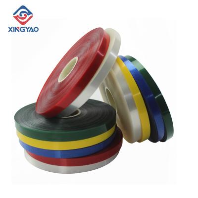 China Food Hot Melt OPP Strapping Material For Band Machine Colored OPP Bundling Band Heat Sealing Transparent Vegetable Bunting Band for sale