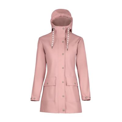 China Hot Eco-friendly Women's Raincoat Eco-friendly Ditch Factory OEM/ODM Stylish Rain Gear Jacket for sale