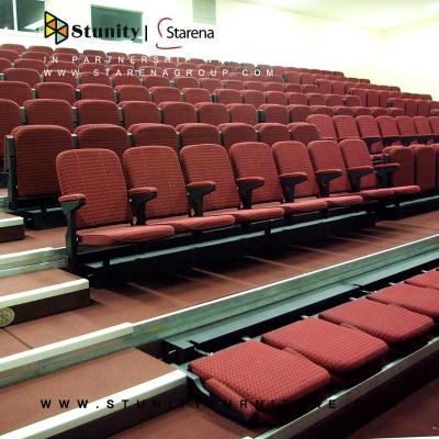 China Stunity Anti-UV Telescopic Seating Systems with Retractable Gym Blecher Tip Up Seats for High School, College, Church, Music Show Use for sale