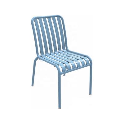 China Modern Colorful Full Aluminum Frame Outdoor Cafe Dining Chair for sale