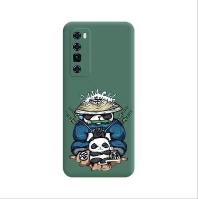 China Modern Liquid Silicone Cell Phone Case For Huawei nova 7/7pro//Cute Panda for sale