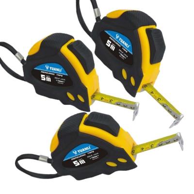 China ABS+PVC rubber made in china ABS auto lock 5 meters 16 feet steel tape measure for sale