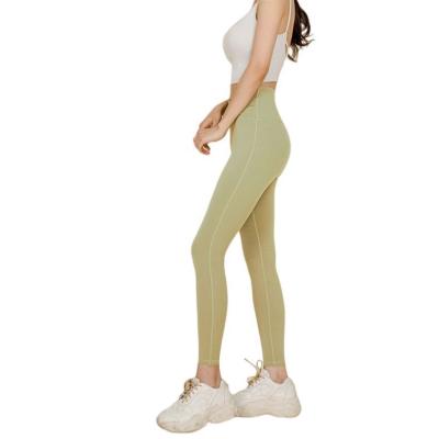 China New Design High Elastic Jogger Gym Woman Selling Yoga Pants Butt Breathable Warm Green Seamless Lift Gaiters for sale