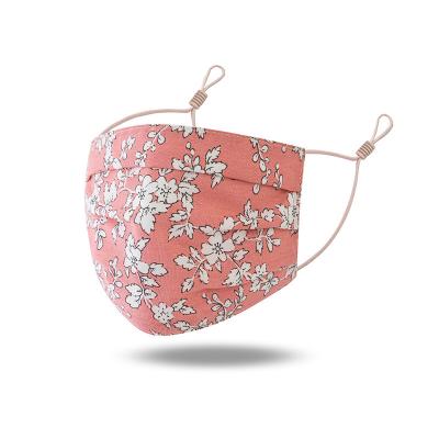 China 2021 Flower Printing Fashion Cotton Breathable Washable Reusable Face Mask With Design FM-21.10-FLO for sale