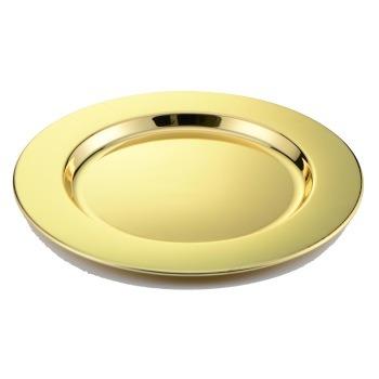 China 2018 viable hot selling 13 in. gold stainless steel base plate for wedding for sale