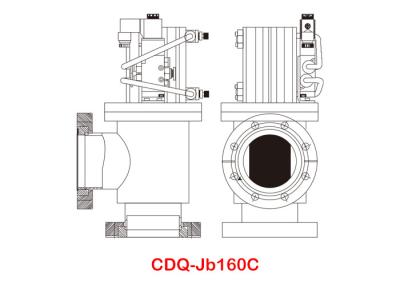 China High Vacuum Angle Valve  Flange Long Service Life For  Cut-In Or Cut Off Gas Flow for sale