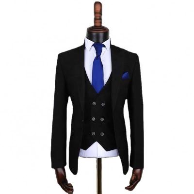 China Breathable Color Men's Suit 3 Piece Slim Fit Wedding Office One Button Suits Wedding Suits For Men's Tailor Made (Blazer+Vest+Pant) for sale