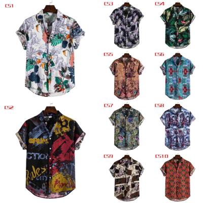 China Wholesale Anti-wrinkle Summer Digital Printing Mens Hawaiian Shirts For Mens Stylish Custom Floral Shirts 2021 for sale