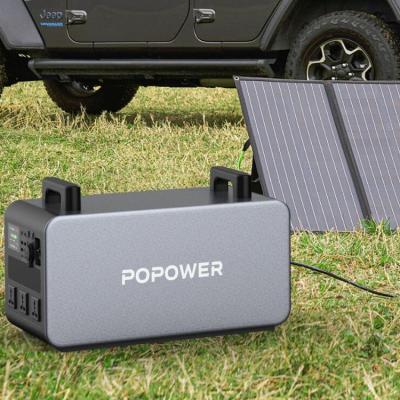 China C POPOWER Type C Solar Power Station DC/AC Portable Solar Power Bank Portable Solar Generator 2000W for Emergency Outdoor Camping Home for sale