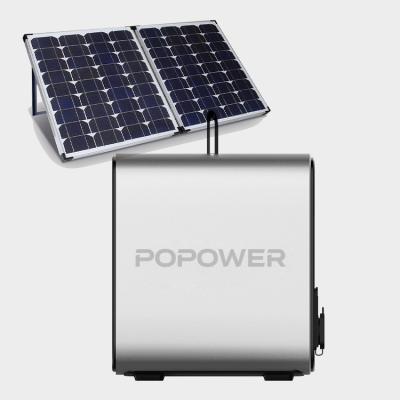 China Type C POPOWER Power Station 300w 256wh LiFePO4 Portable Solar Outdoor AC Generators Power Supply For Home Backup Emergency for sale