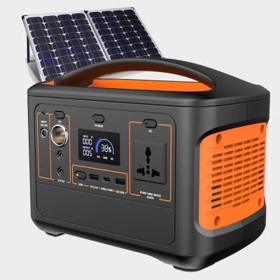 China Type C POPOWER 600W pure sine wave 220V 568Wh camping lithium generator AC outdoor power supply bank solar portable power station for sale