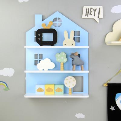 China Wall decoration children's room decoration small INS wind home stretches rack creative home decoration storage wall floating shelf for sale