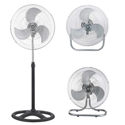 China 90 Degree Metal Blades Swing Fan 18 Inch High Quality 3 In 1 Rack Fan for sale