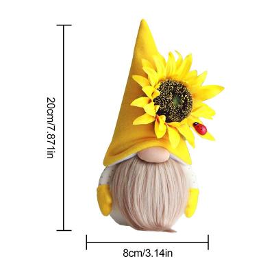 China Fleece fabric bee festival faceless doll sunflower essence autumn color cute dwarf doll ornaments for sale