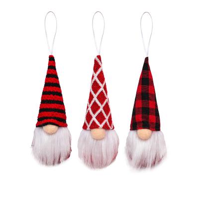 China Fabric Cloth Hanging Christmas Tree Ornaments Rudolph Lighted Christmas Tree Pendant for sale