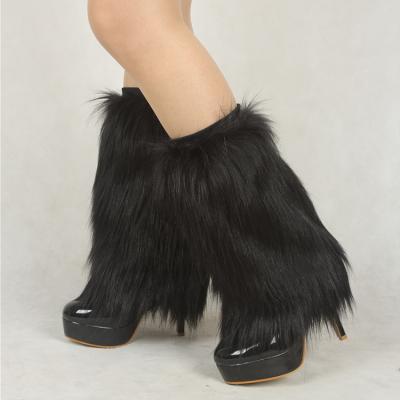 China Cozy Fur Leg Warmers, Short Furry Leg Warmers, Deep Above Knee Leg Warmer For Adult for sale