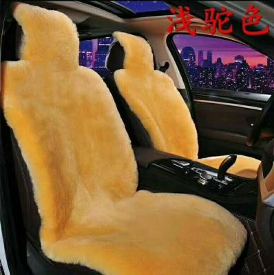 China 2021 New Hot Genuine Wholesale Washable Universal Five Seats Cushion Sheepskin Car Seat Cover 1pcs MOQ for sale