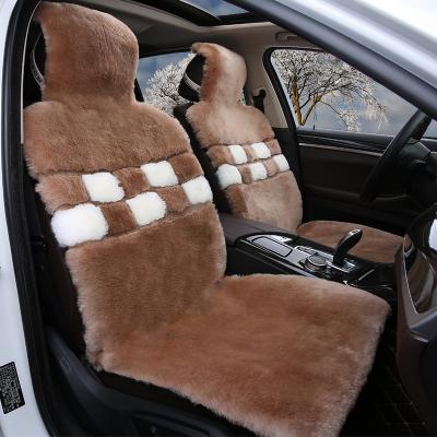 China Protect Car Full Set Interior Genuine Natural Automobile Accessories Australia Lambswool Car Cushion Cover for sale