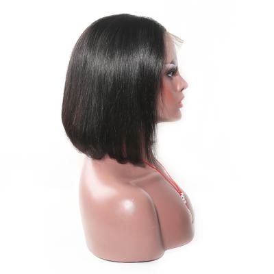 China Wholesale Factory Price Alimina High Quality Virgin Hair 10 Inch Short Bob Wig Cut Brazilian Hair Lace Front Wig for sale