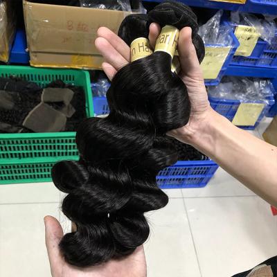 China Hot Selling Alimina Hair Weave Bundles Unprocessed Brazilian Hair Loose Wave Hair Bundles Human Raw Hair Loose Wave for sale