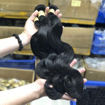 China Alimina Hot Sale Full End Brazilian Hair Bundles , 10A Grade Healthy Hair Bundle Ends Body Wave Bundles for sale