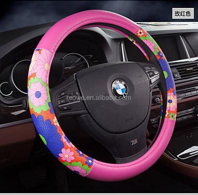 China Business / Luxury 2017 POPULAR NEW DESIGN CUSTOMIZED PVC PU CAR STEERING COVER for sale