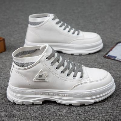 China 2021 New Men's Anti-slippery Casual Canvas Shoes Fashion Board Leather Shoes for sale