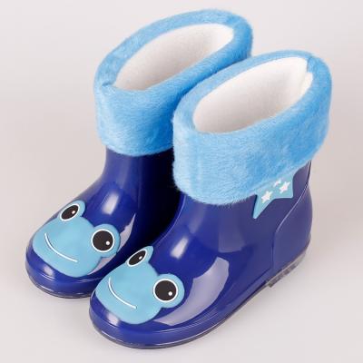 China New Insulative Children's Rain Shoes For Boys And Girls Kindergarten Fashion Plus Cotton Four Seasons Removable Rain Shoes for sale