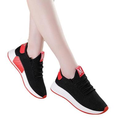 China 2021 New Fashion Custom Women's Shoes Damping Flying Fashion Woven Casual Breathable Sneakers for sale