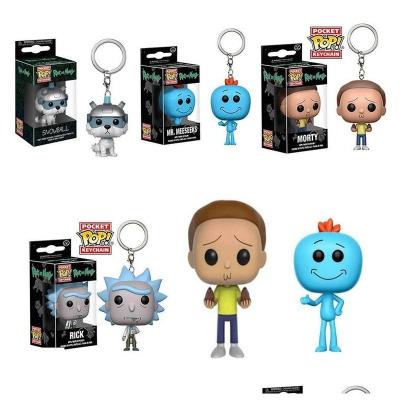 China Fashionable Putian Pendant China Shoes Morty And 2021 Movie Model Key Funko Chain Peripheral Cartoon Rick Pop Pendants for sale