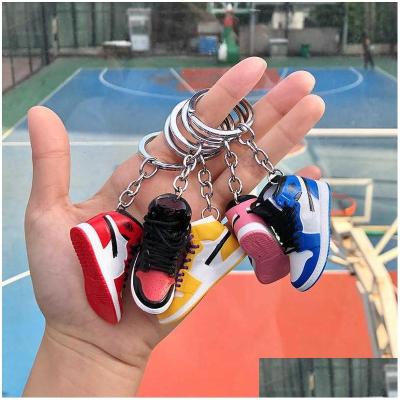 China Flashlight Souvenirs China Putian Shoes Keychains Mini Sneakers Enthusiast Stereoscopic Car Model Keychain Creative 3D Basketball Shoes for sale