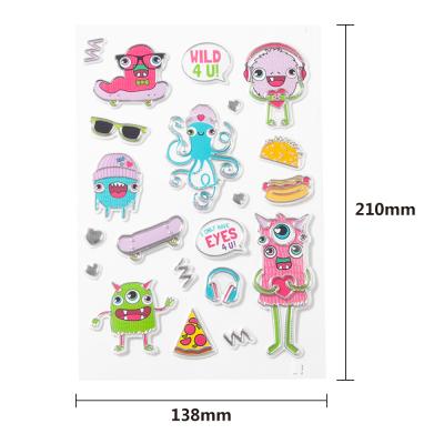 China Temporary STICK Tattoo Bear Cutes Animal Heat Transfer Sticker Cartoon Baby Wall Sticker for sale