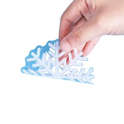 China Wonderland Frozen Christmas Party Supplies STICK New Year Snowflakes White Window Clings Decal Stickers for sale