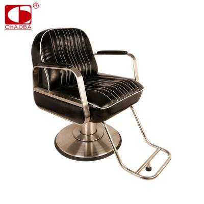 China Barber Chair CHAOBA Factory Sale Salon Furniture Hydraulic Black Cheap Barber Chair for sale