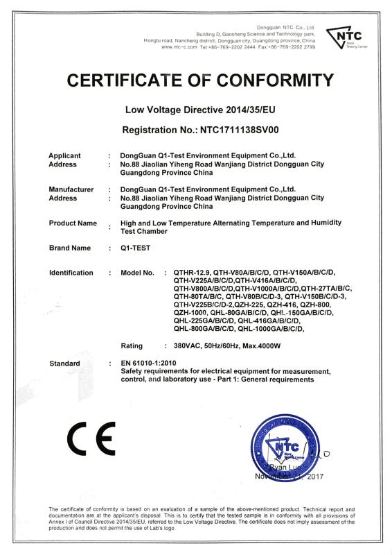 CE - DongGuan Q1-Test Equipment Co., Ltd.