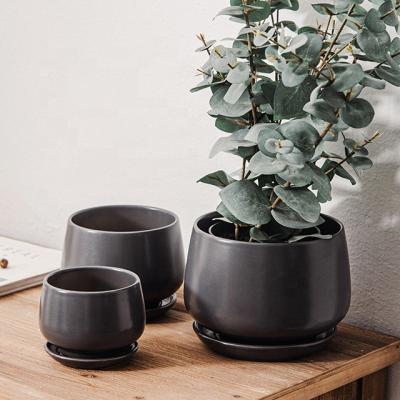 China Garden Supplies Manufacturer Indoor Herb Garden Home Decor Bluk Modern Minimalist Multicolor Ceramic Planter Pot for sale