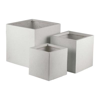 China Corrosion Resistance Rectangular Planter Large White Fiberglass/Square Planter Boxes For Government Project Engineering for sale