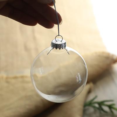 China Wholesale Transparent Glass Christmas Ball Christmas Tree Decorations Party Celebration Festival Decoration Factory for sale