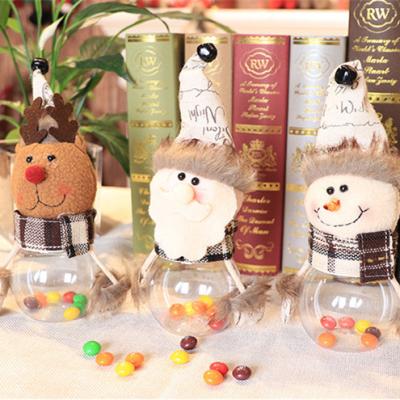 China Transparent Christmas Candy Box Kindergarten Candy Box Kids Candy Jar Mini Santa Snowman Christmas Decorations Promotion Christmas Gift for sale