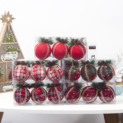 China Indoor Christamas Tree Baubles Decoration 8cm Christmas Foam Ball Set Colorful Christmas Ornaments Decoration Supplies for sale