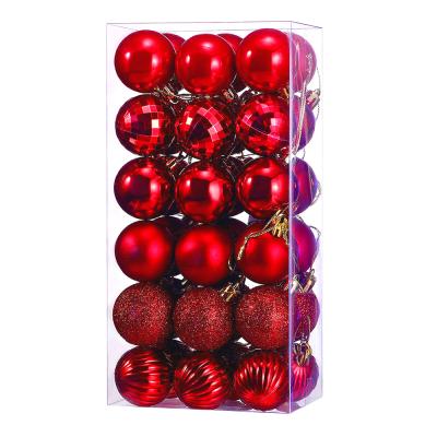 China Cheap Plastic Christmas Ball Decoration 6 cm 36pcs Color Christmas Home Decoration Bolas De Home Decor natal kerstballen for sale