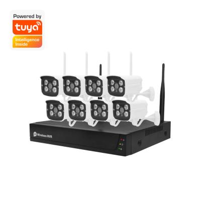 China NIGHT VISION 8CH NVR Kit 5MP Wireless IP WIFI and WIFI NVR Camera Use Tuya APP for sale