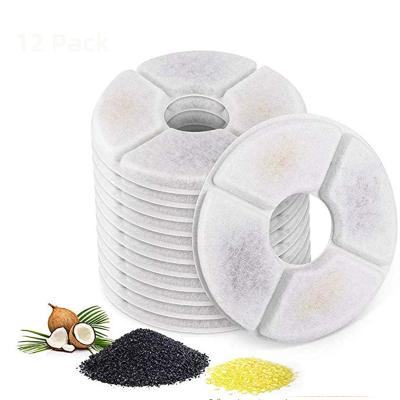 China Viable Replaced Activated Carbon Filter For Cat Water Drinking Fountain Replacement Filters Flower For Round Dog Fountain Dispenser for sale