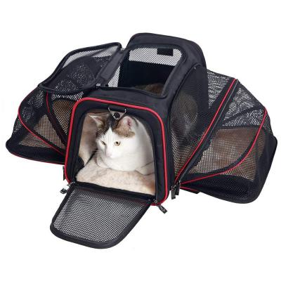 China Cat Dog Handbag Carrying Bags soft viable 2 sided carrier expandable net breathable pet carrier outdoor shoulder bags for sale