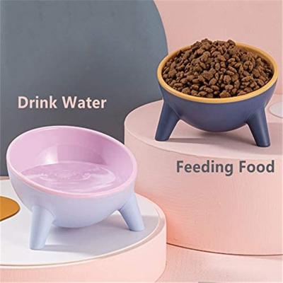 China Cat Dog Bowl Stable Stand Large Capacity Neck Care Feeder Pet Dish Wide Dishwasher Safe Feeder Bowls for Small Dogs and Cats for sale