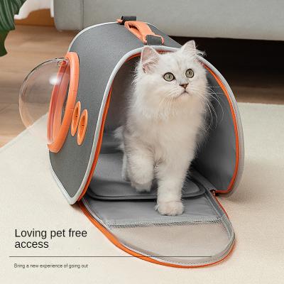 China Cat Outdoor Carrier Bag Ventilate Pet Space Viable Clear Capsule Backpack Folding Travel Handbag For Dogs Puppy Kitten for sale