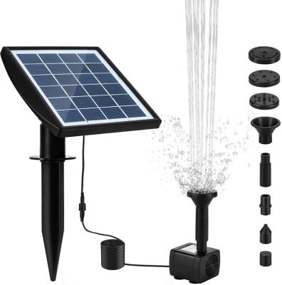 China Art Decor Solar Fountain Pump, 2W Solar Water Pump for Fountains with Panel, 7 Nozzles Solar Powered Fountain Water Pump Kit, for sale