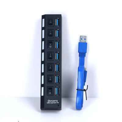 China Factory supply 7 ports USB 3.0 fit for Desktop PC Laptop Adapter Power durabe USB HUB E3268 for sale