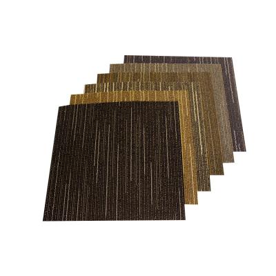 China 2019 Modern New Design Square PVC Backing Self Stick Floor Carpet Tiles for sale